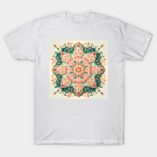 A Colorful Kaleidoscopic Pattern in Pastels T-Shirt